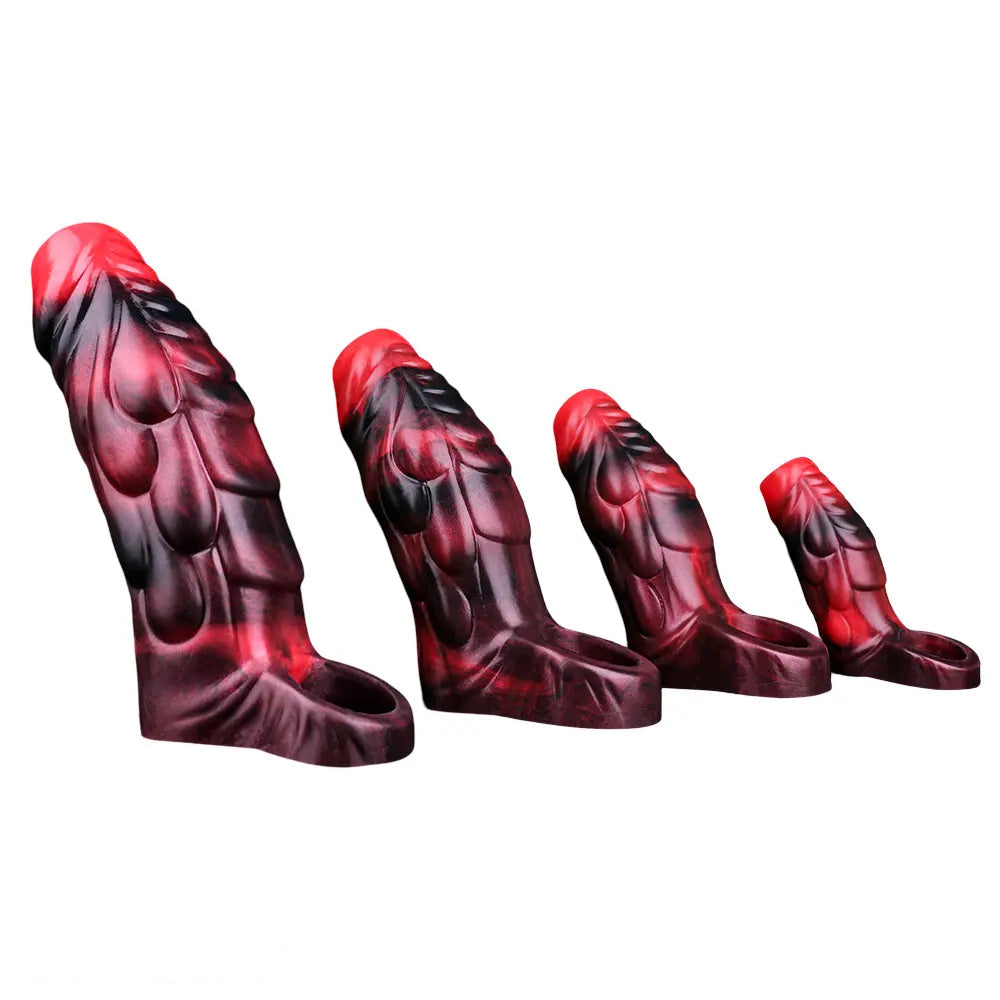 3.54in 4.72in 5.51in 6.69in Monster Silicone Soft Dildo Sleeve Cock Extender