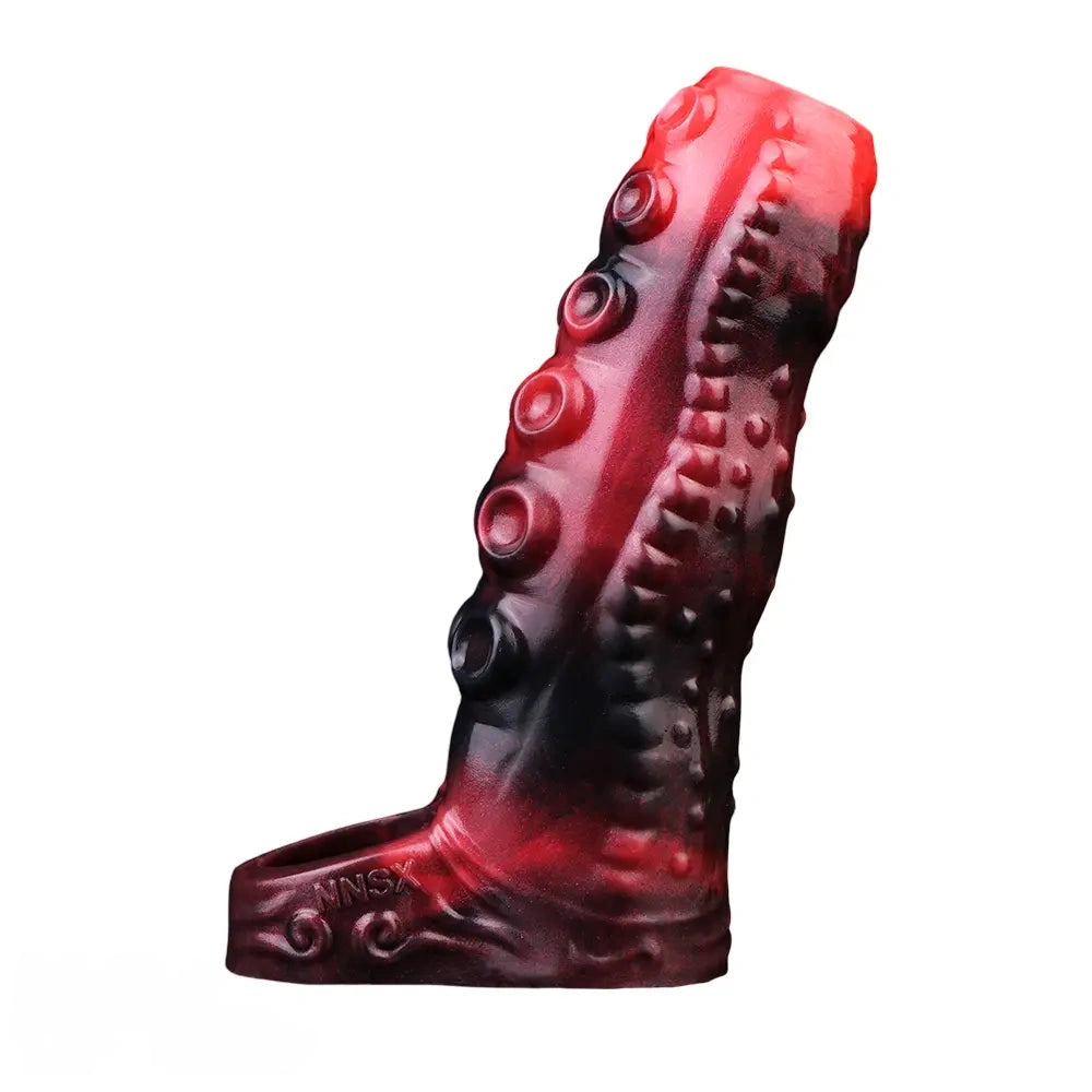 3.54in 4.72in 5.51in 6.69in Tentacle Silicone Soft Dildo Sleeve Cock Extender