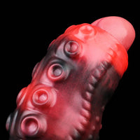3.54in 4.72in 5.51in 6.69in Tentacle Silicone Soft Dildo Sleeve Cock Extender