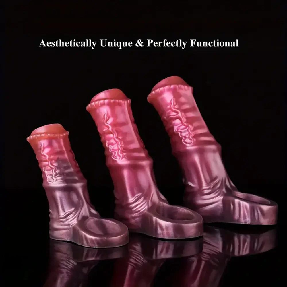 3.54in 4.72in 5.51in Animal Horse Penis Sleeve Enlargement Dildo