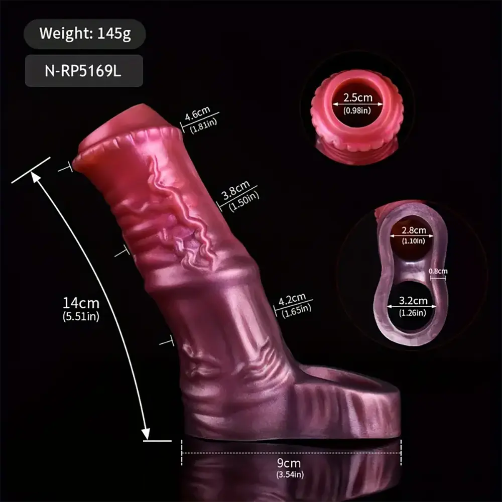 3.54in 4.72in 5.51in Animal Horse Penis Sleeve Enlargement Dildo