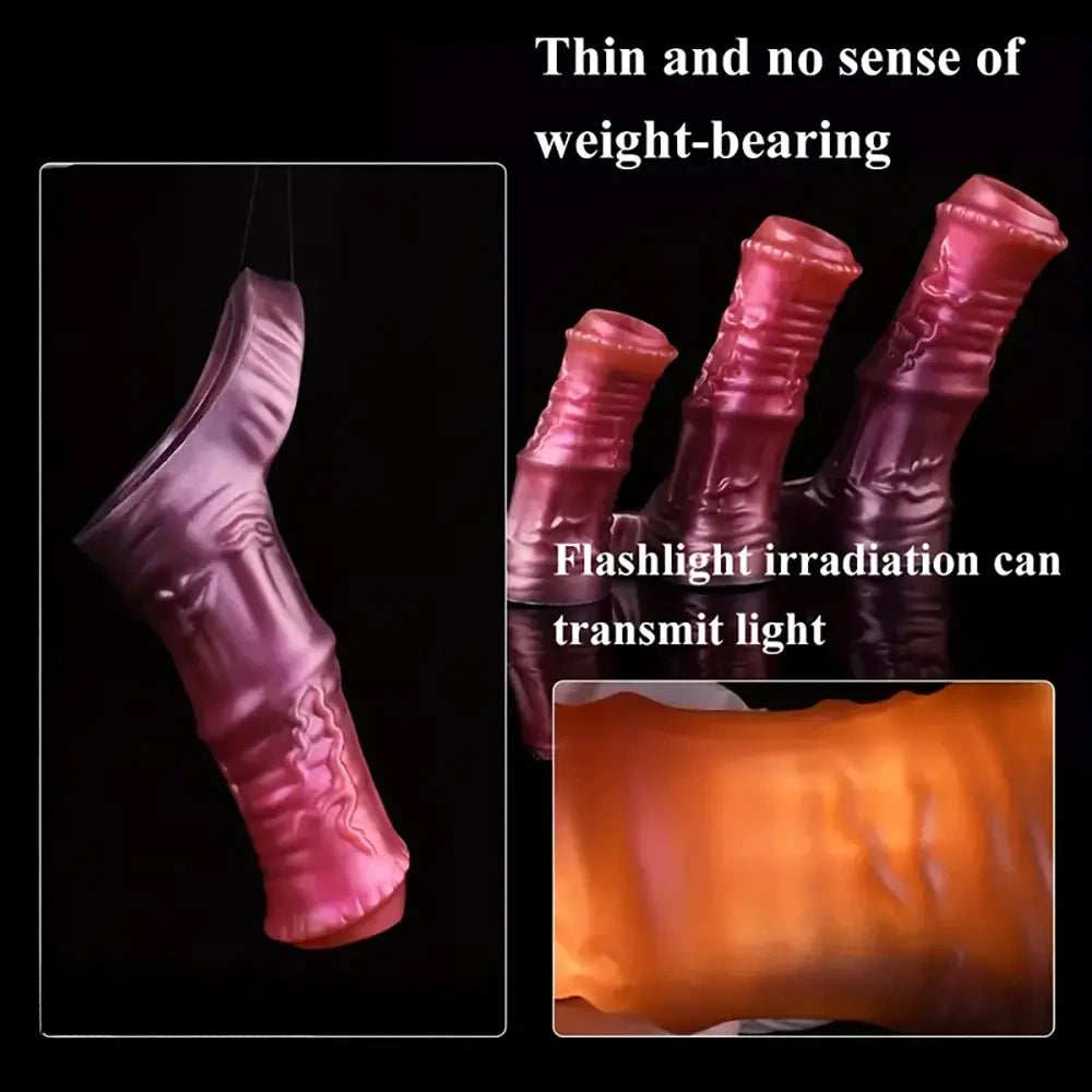 3.54in 4.72in 5.51in Animal Horse Penis Sleeve Enlargement Dildo