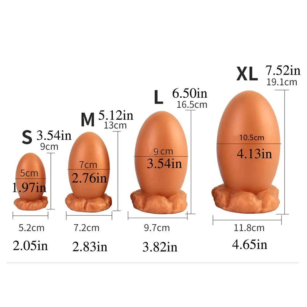 3.54in 5.12in 6.5in 7.52in Soft Silicone Small Anal Dragon Egg Dildo