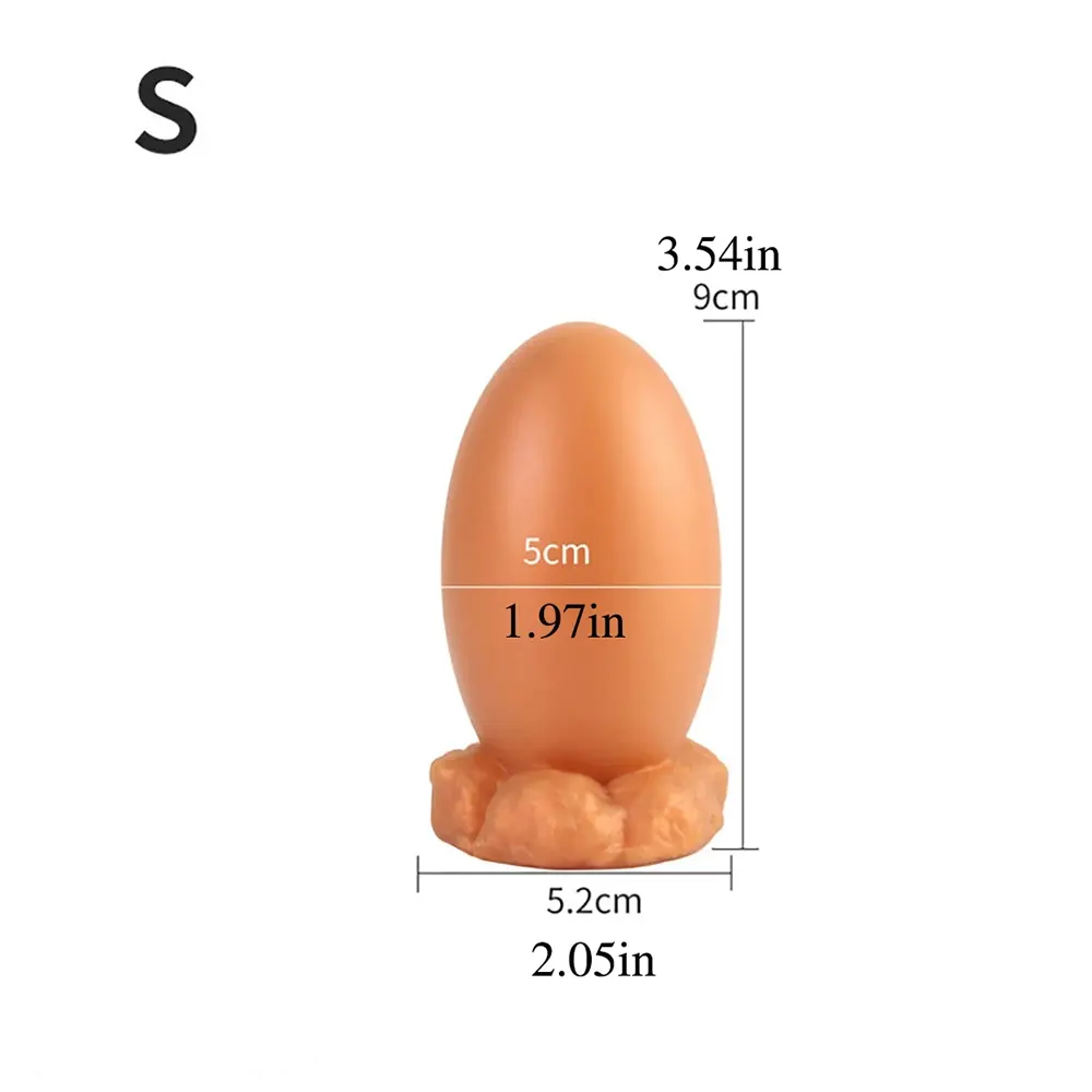 3.54in 5.12in 6.5in 7.52in Soft Silicone Small Anal Dragon Egg Dildo