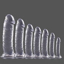 3.54in-9.84in Unisex Realistic Crystal Clear Dildo For Men Women Sex Toy