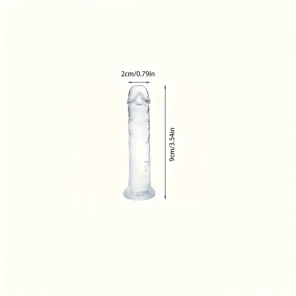 3.54in-9.84in Unisex Realistic Crystal Clear Dildo For Men Women Sex Toy