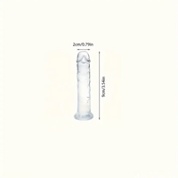 3.54in-9.84in Unisex Realistic Crystal Clear Dildo For Men Women Sex Toy