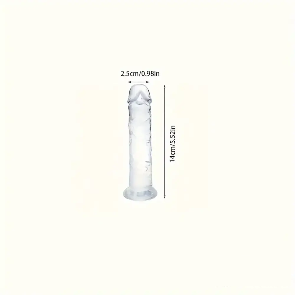 3.54in-9.84in Unisex Realistic Crystal Clear Dildo For Men Women Sex Toy
