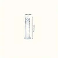 3.54in-9.84in Unisex Realistic Crystal Clear Dildo For Men Women Sex Toy