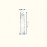 3.54in-9.84in Unisex Realistic Crystal Clear Dildo For Men Women Sex Toy