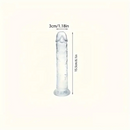 3.54in-9.84in Unisex Realistic Crystal Clear Dildo For Men Women Sex Toy