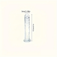 3.54in-9.84in Unisex Realistic Crystal Clear Dildo For Men Women Sex Toy