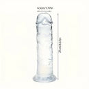 3.54in-9.84in Unisex Realistic Crystal Clear Dildo For Men Women Sex Toy