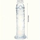 3.54in-9.84in Unisex Realistic Crystal Clear Dildo For Men Women Sex Toy