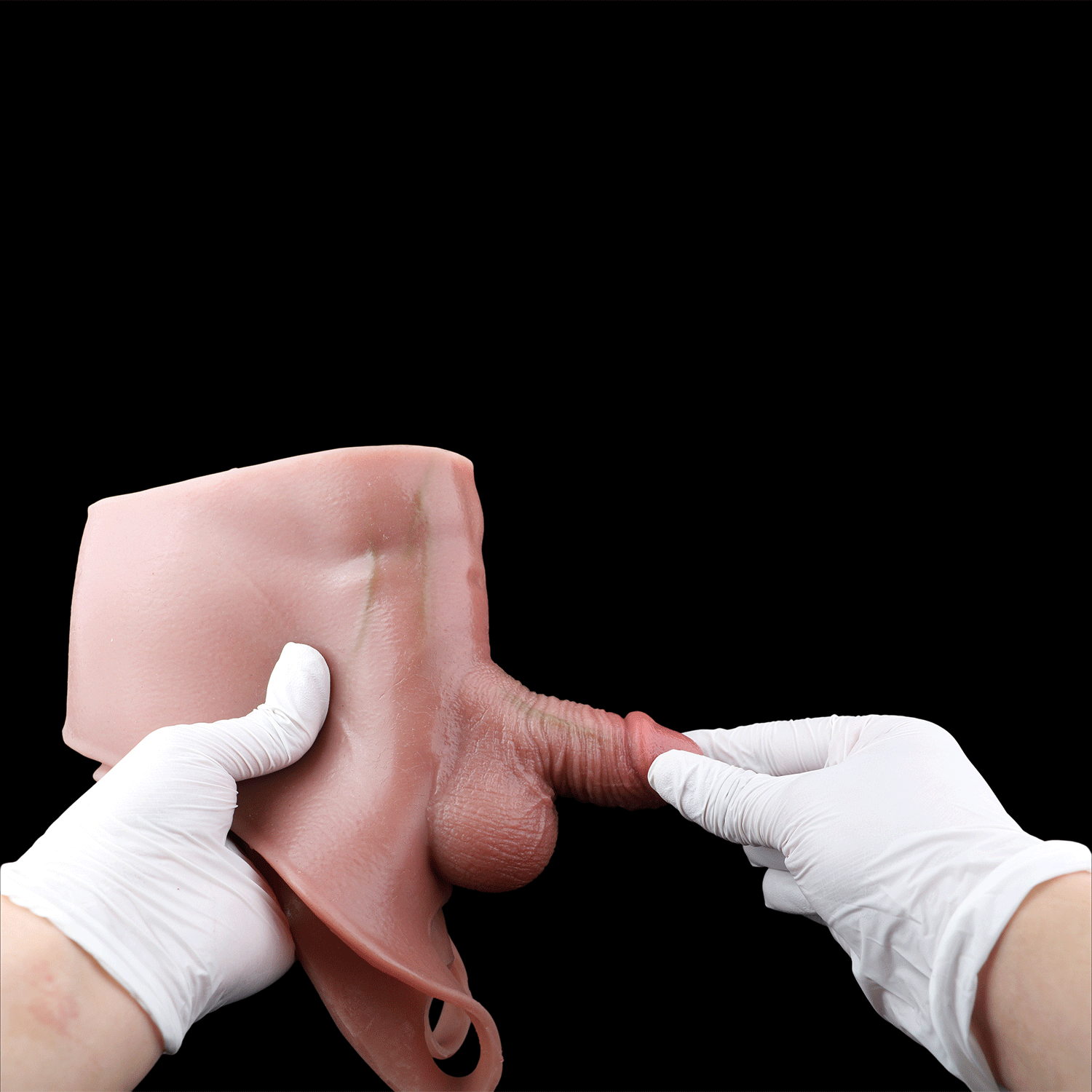 3.54in Realistic Small Solid Dildo Panty Vaginal Opening For Double Using