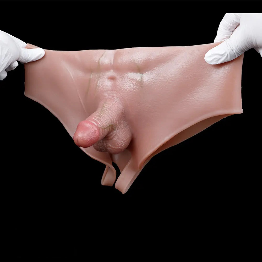 3.54in Realistic Small Solid Dildo Panty Vaginal Opening For Double Using