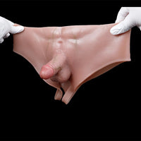 3.54in Realistic Small Solid Dildo Panty Vaginal Opening For Double Using