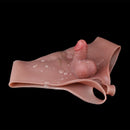 3.54in Realistic Small Solid Dildo Panty Vaginal Opening For Double Using