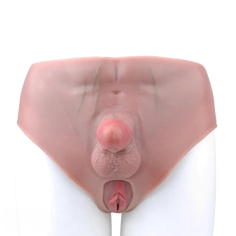 3.54in Realistic Small Solid Dildo Panty Vaginal Opening For Double Using