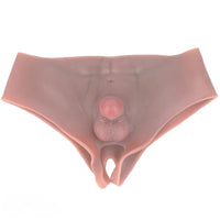 3.54in Realistic Small Solid Dildo Panty Vaginal Opening For Double Using
