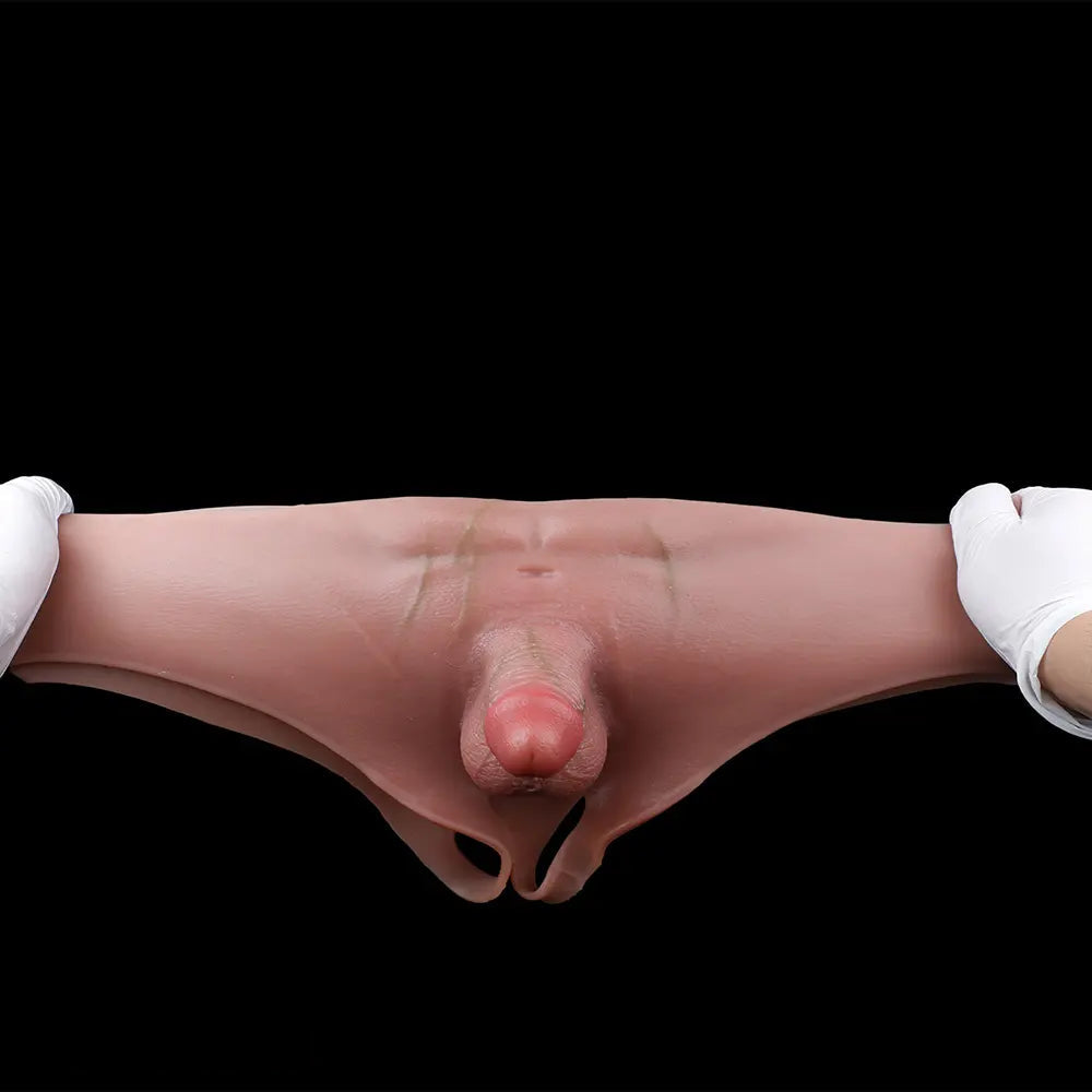 3.54in Realistic Small Solid Dildo Panty Vaginal Opening For Double Using