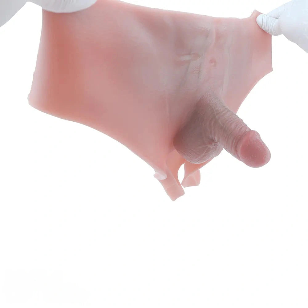 3.54in Realistic Small Solid Dildo Panty Vaginal Opening For Double Using
