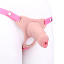 3.54in Silicone Soft Real Cock Cage Strap on Chastity Dildo With Lock