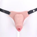 3.54in Silicone Soft Real Cock Cage Strap on Chastity Dildo With Lock