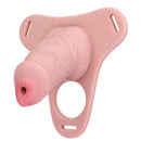 3.54in Silicone Soft Real Cock Cage Strap on Chastity Dildo With Lock