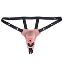 3.54in Silicone Soft Real Cock Cage Strap on Chastity Dildo With Lock