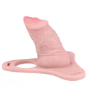 3.54in Silicone Soft Real Cock Cage Strap on Chastity Dildo With Lock