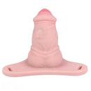 3.54in Silicone Soft Real Cock Cage Strap on Chastity Dildo With Lock