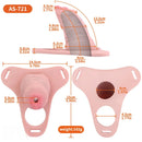 3.54in Silicone Soft Real Cock Cage Strap on Chastity Dildo With Lock