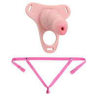 3.54in Silicone Soft Real Cock Cage Strap on Chastity Dildo With Lock