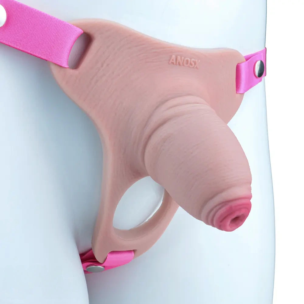 3.54in Strap on Chastity Dildo Wearable Realistic Cock Cage For Men Gay