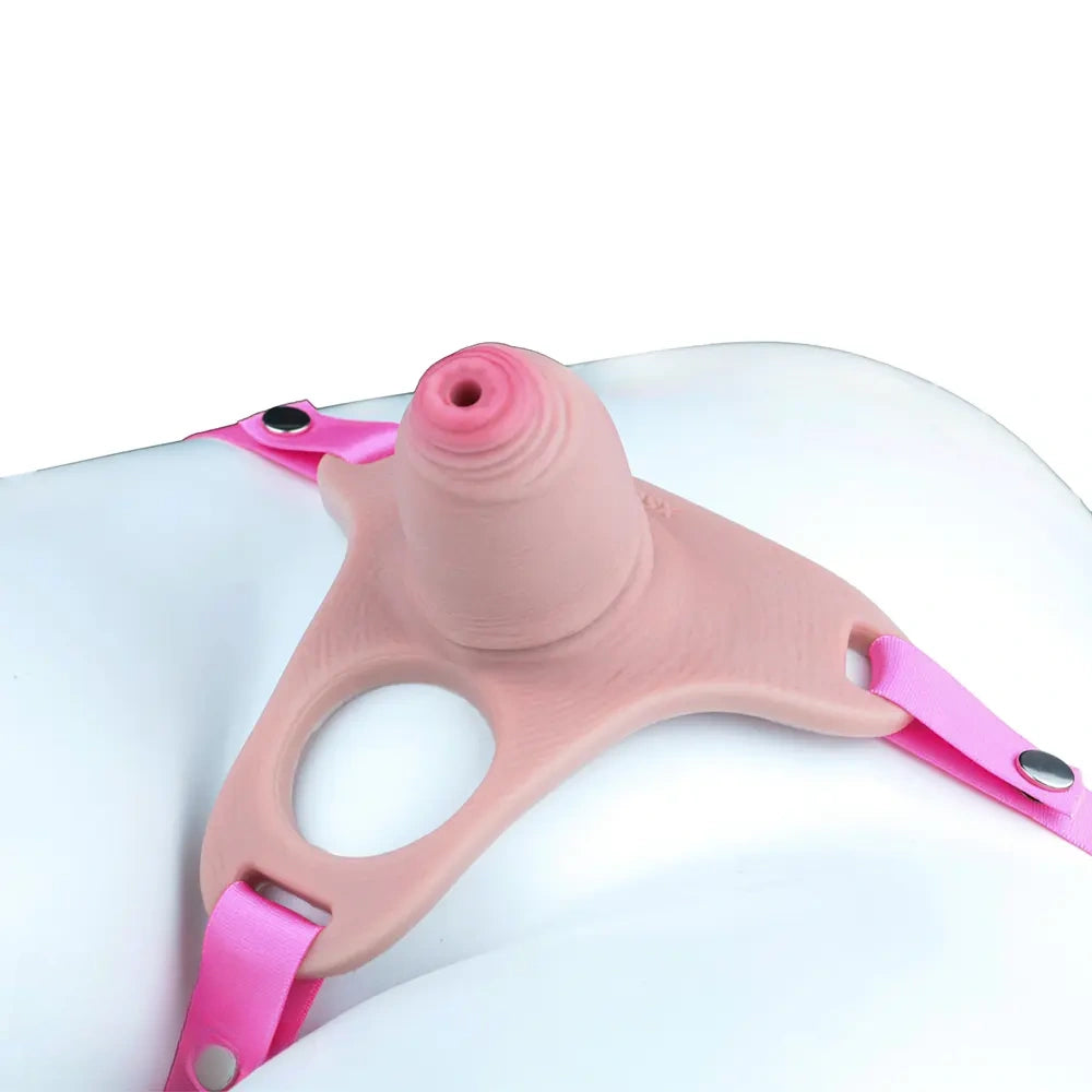 3.54in Strap on Chastity Dildo Wearable Realistic Cock Cage For Men Gay