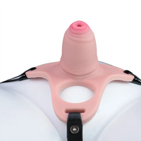 3.54in Strap on Chastity Dildo Wearable Realistic Cock Cage For Men Gay