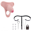 3.54in Strap on Chastity Dildo Wearable Realistic Cock Cage For Men Gay