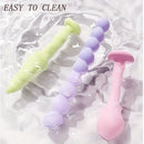 3.62in 4.57in 5.16in Small Anal Beads Soft Silicone Butt Plug Dildo