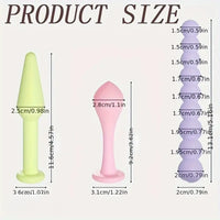3.62in 4.57in 5.16in Small Anal Beads Soft Silicone Butt Plug Dildo