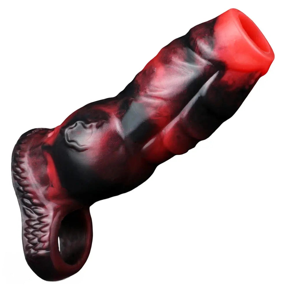 3.62in 4.72in 5.51in 6.69in Knot Animal Soft Dildo Sleeve Cock Extender