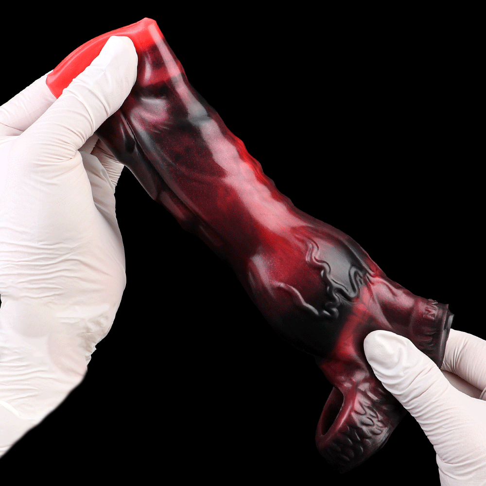 3.62in 4.72in 5.51in 6.69in Knot Animal Soft Dildo Sleeve Cock Extender