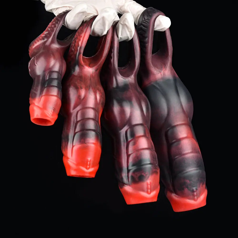 3.62in 4.72in 5.51in 6.69in Knot Animal Soft Dildo Sleeve Cock Extender