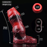 3.62in 4.72in 5.51in 6.69in Knot Animal Soft Dildo Sleeve Cock Extender