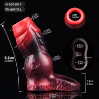 3.62in 4.72in 5.51in 6.69in Knot Animal Soft Dildo Sleeve Cock Extender