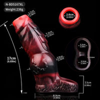 3.62in 4.72in 5.51in 6.69in Knot Animal Soft Dildo Sleeve Cock Extender