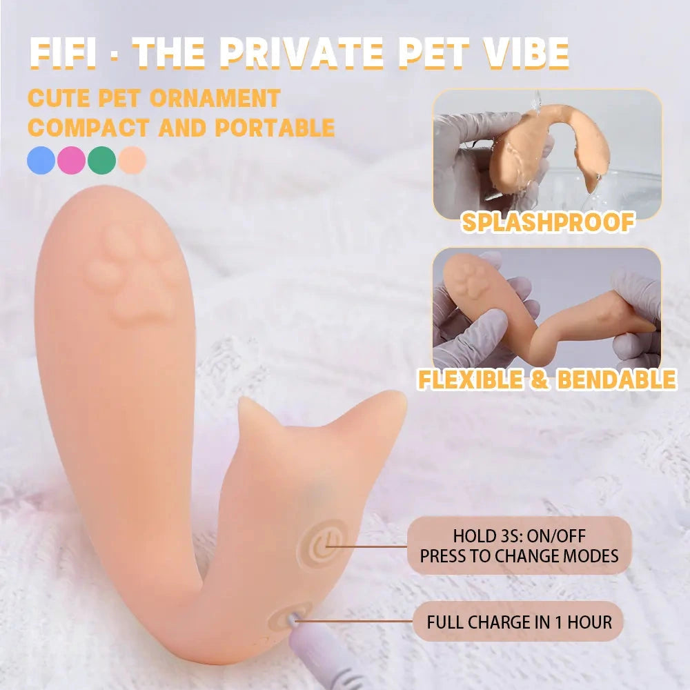 3.62in Secret Zoo Private Pet Mini Portable Vibrating Dildo Women Vibe Toy