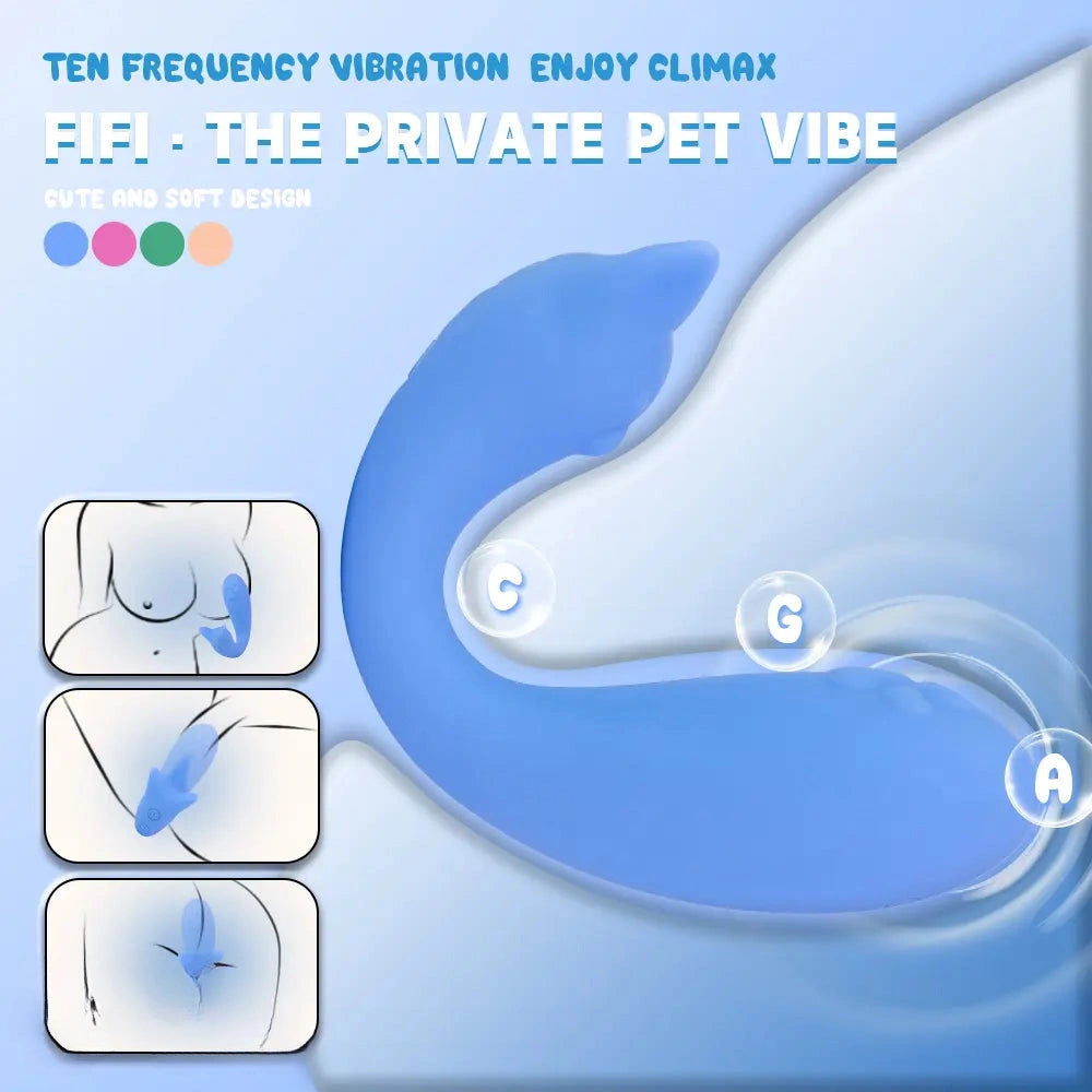 3.62in Secret Zoo Private Pet Mini Portable Vibrating Dildo Women Vibe Toy