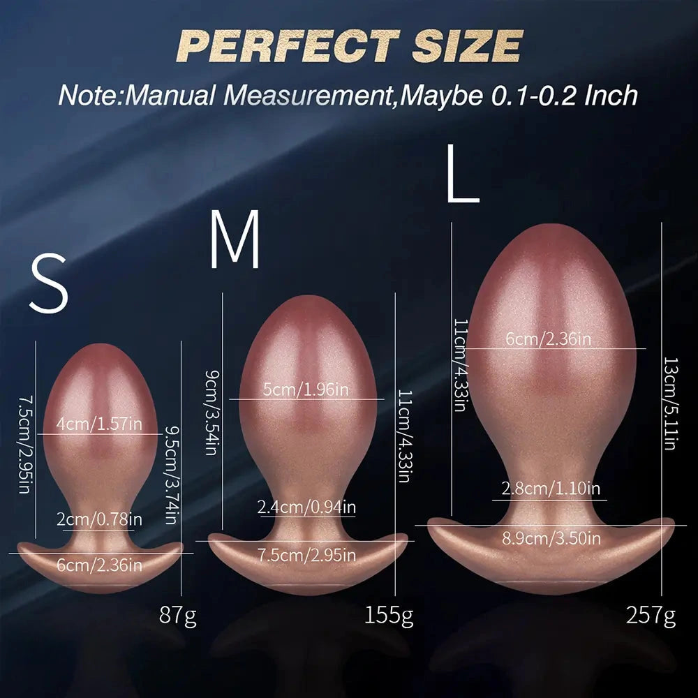 3.74in 4.33in 5.11in Anal Ball Butt Plug Dildo Female Pleasure Sex Toy