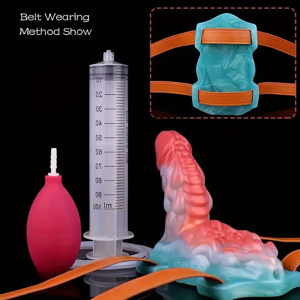 3.74in 4.88in Spraying Water Silicone Soft Squirting Fantasy Small Dildo